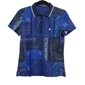 G/FORE Women's Bandana Tech Pique Polo Shirt Twilight NWT